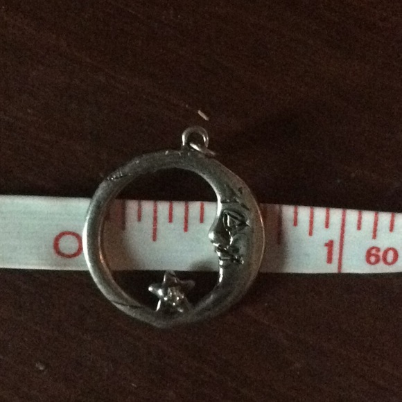 Sterling Silver Moon Face Charm - Picture 4 of 4
